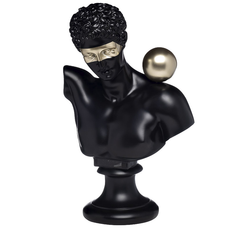 Статуэтка Antique Bust man Золотой Черный Статуэтка Antique Bust man Золотой Черный в Рязани | Loft Concept