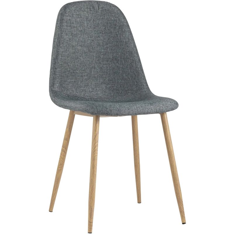 Стул Archie Chair Серая Рогожка Деревянные ножки Серый Древесина Стул Archie Chair Серая Рогожка Деревянные ножки Серый Древесина в Рязани | Loft Concept