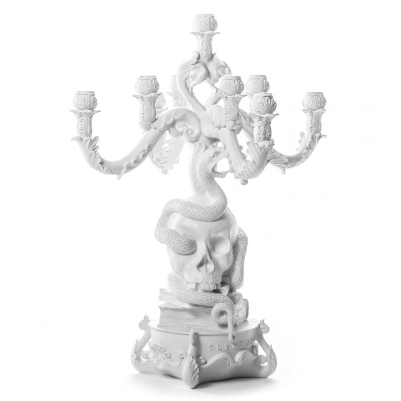 Подсвечник Seletti Giant Burlesque Skull White Белый Подсвечник Seletti Giant Burlesque Skull White Белый в Рязани | Loft Concept