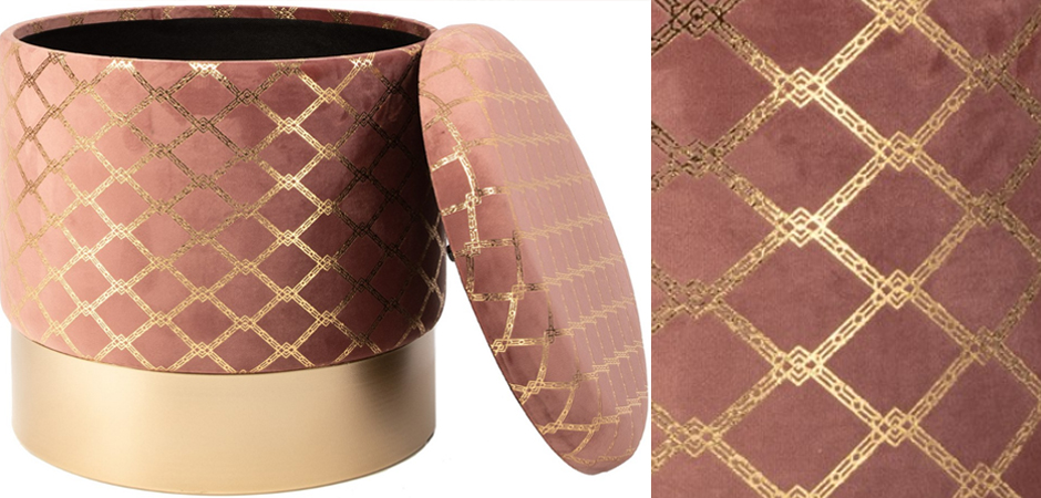 Пуф PUF Upholstery Gold Mesh розовый Пуф PUF Upholstery Gold Mesh розовый - Loft-Concept в Рязани