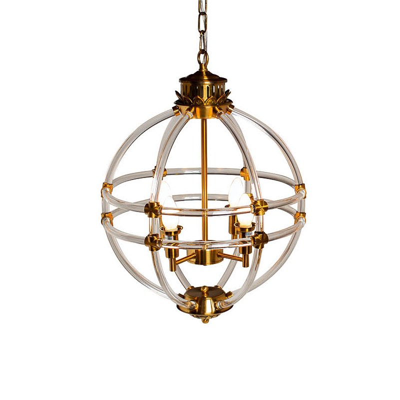 Люстра Eichholtz Chandelier Impero Gold Золотой Прозрачный Люстра Eichholtz Chandelier Impero Gold Золотой Прозрачный в Рязани | Loft Concept