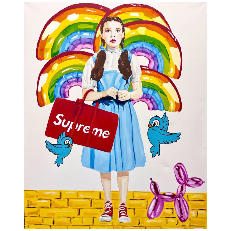 Картина Dorothy with Supreme Bag and Blue Birds Мульти Картина Dorothy with Supreme Bag and Blue Birds Мульти в Рязани | Loft Concept