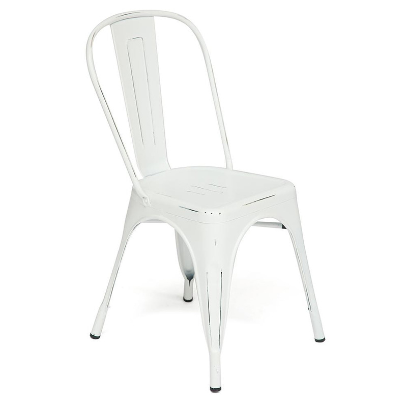 Стул Tolix butter white metal chair Молочный Стул Tolix butter white metal chair Молочный в Рязани | Loft Concept