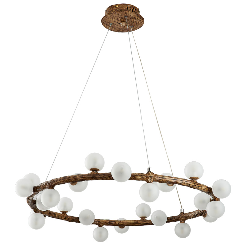 Люстра Circular Branch Chandelier Коричневый Белый Люстра Circular Branch Chandelier Коричневый Белый в Рязани | Loft Concept