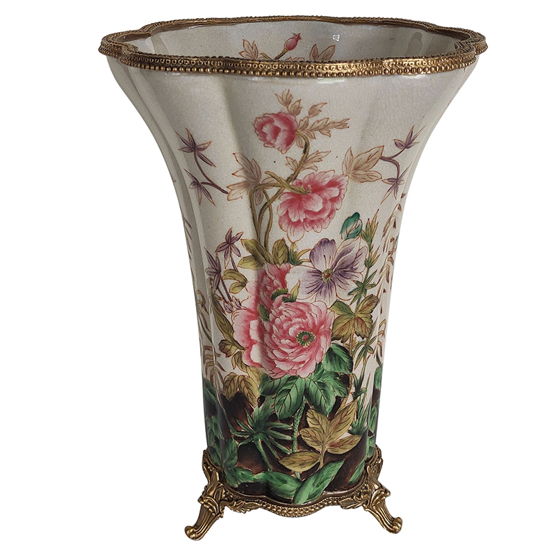 Ваза Flower Garden Vase Бронза Мульти Белый Ваза Flower Garden Vase Бронза Мульти Белый в Рязани | Loft Concept