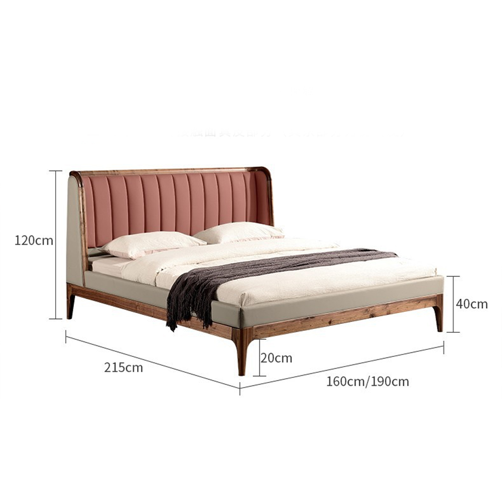 Кровать двуспальная с мягким изголовьем Moon Walnut Bed Кровать двуспальная с мягким изголовьем Moon Walnut Bed в Рязани