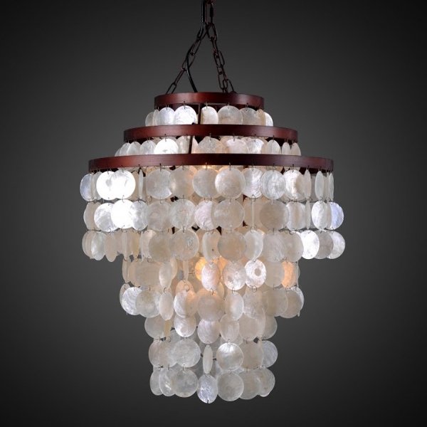 Люстра RH Capiz Three-Tier Chandelier Antic Iron Люстра RH Capiz Three-Tier Chandelier Antic Iron в Рязани | Loft Concept