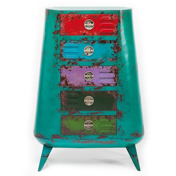 Комод металлический с цветными ящиками Retro Futurismo chest V Мульти Комод металлический с цветными ящиками Retro Futurismo chest V Мульти в Рязани | Loft Concept