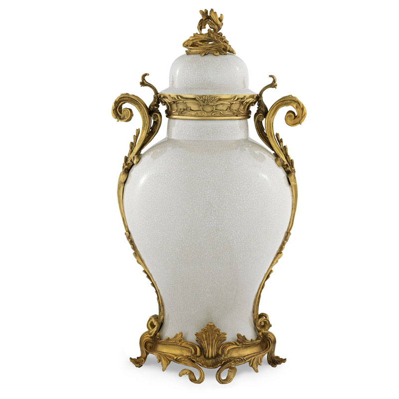 Ваза Eichholtz VASE ARMAND Кремовый Золотой Ваза Eichholtz VASE ARMAND Кремовый Золотой в Рязани | Loft Concept