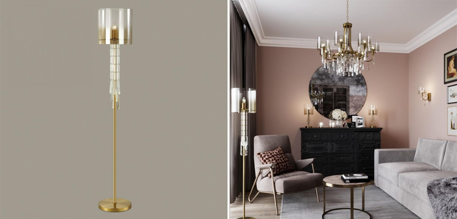 Торшер Glass World Bronze Торшер Glass World Bronze - Loft-Concept в Рязани
