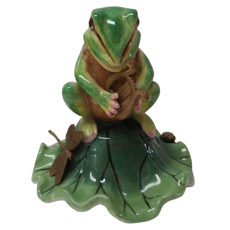 Статуэтка Frog Lyrist Зеленый Золотой Статуэтка Frog Lyrist Зеленый Золотой в Рязани | Loft Concept