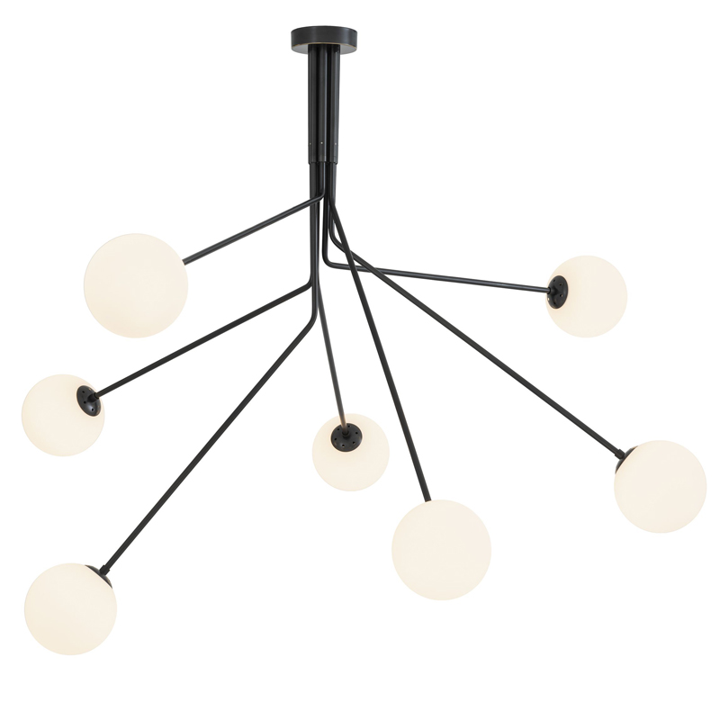 Люстра Eichholtz Chandelier Topaz Bronze Темная бронза Белое матовое стекло Люстра Eichholtz Chandelier Topaz Bronze Темная бронза Белое матовое стекло в Рязани | Loft Concept