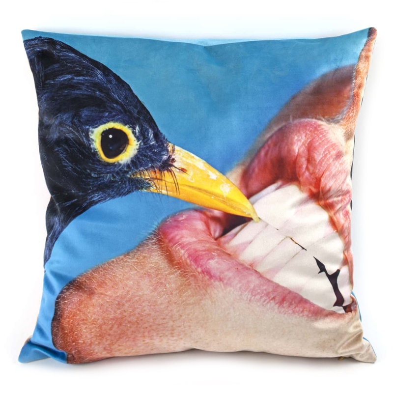 Подушка Seletti Cushion Crow Design Toiletpaper Голубой Подушка Seletti Cushion Crow Design Toiletpaper Голубой в Рязани | Loft Concept