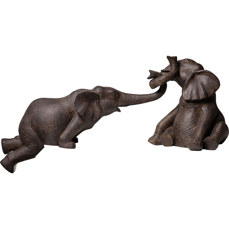 Статуэтка Two Elephants Коричневый Статуэтка Two Elephants Коричневый в Рязани | Loft Concept