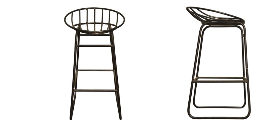 Барный стул Industrial Iron Grille Bar Stool Барный стул Industrial Iron Grille Bar Stool - Loft-Concept в Рязани