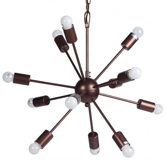 Люстра Loft Industrial Sputnik Chandelier 60 12 Коричневый Люстра Loft Industrial Sputnik Chandelier 60 12 Коричневый в Рязани | Loft Concept