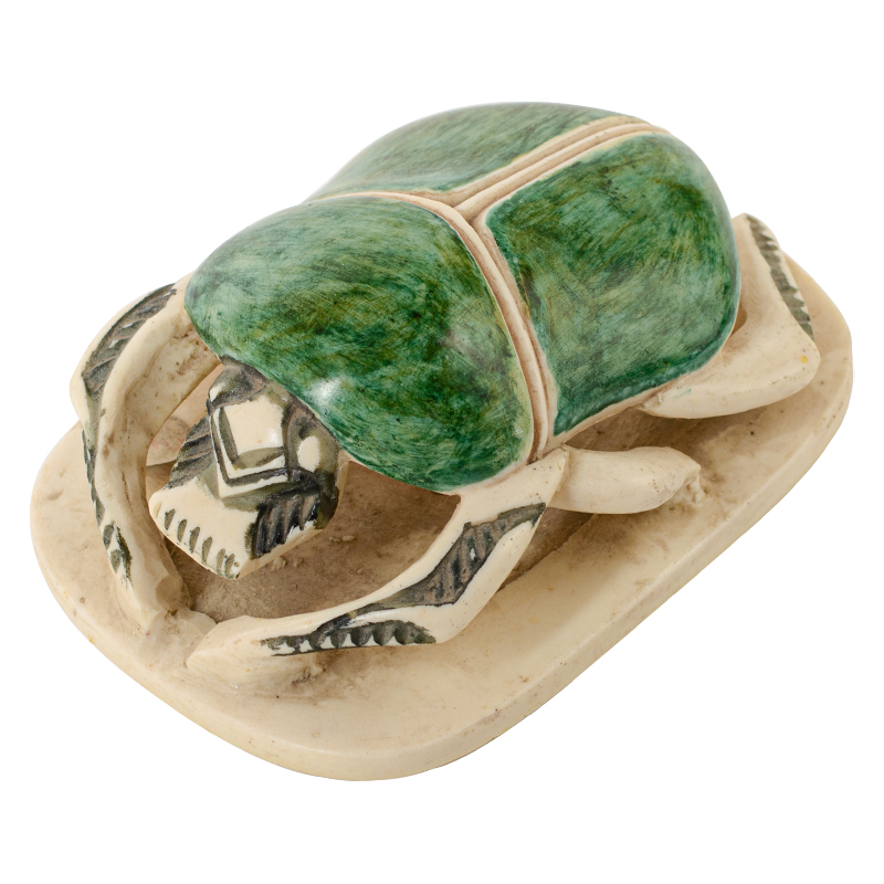 Статуэтка Скарабей Scarab Beetle beige and green Бежевый Зеленый Статуэтка Скарабей Scarab Beetle beige and green Бежевый Зеленый в Рязани | Loft Concept