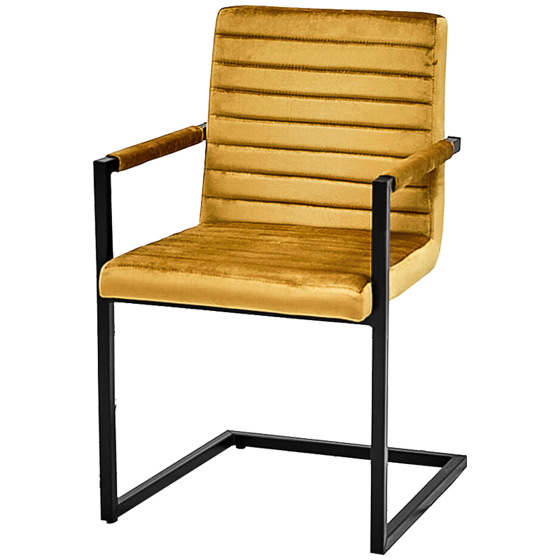 Стул с подлокотниками Dalak Stool yellow Черный Желтый Стул с подлокотниками Dalak Stool yellow Черный Желтый в Рязани | Loft Concept