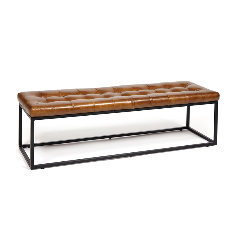 Банкетка Buffalo Leather Industrial Banquette Коричневый Банкетка Buffalo Leather Industrial Banquette Коричневый в Рязани | Loft Concept
