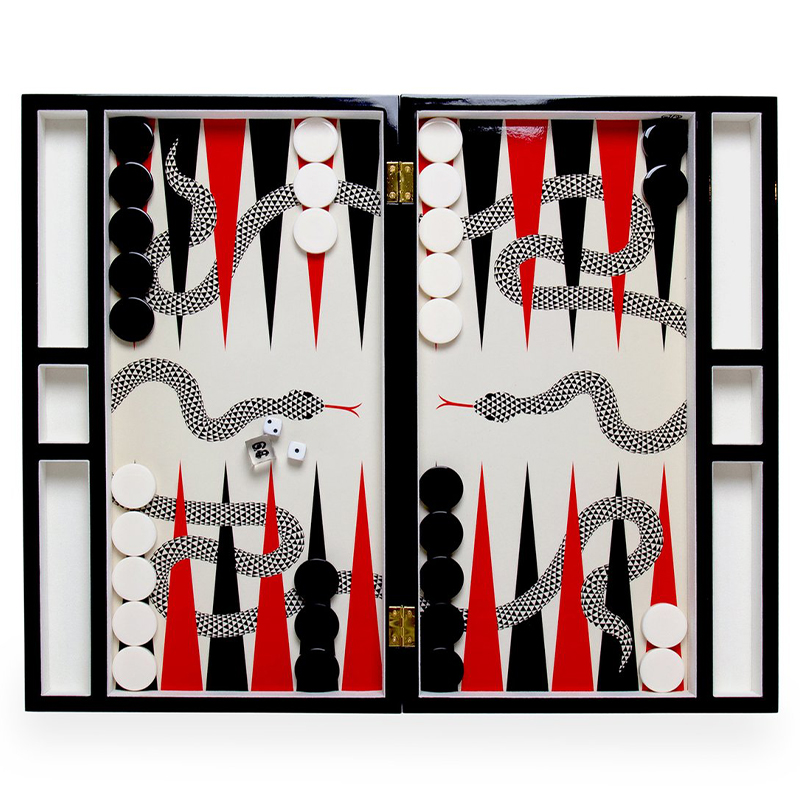 Нарды EDEN BACKGAMMON SET Jonathan Adler Красный Черный ivory ( слоновая кость ) Нарды EDEN BACKGAMMON SET Jonathan Adler Красный Черный ivory ( слоновая кость ) в Рязани | Loft Concept