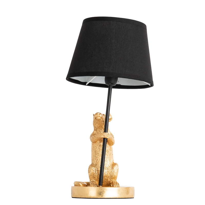 Настольная лампа Gold Mouse holding a black lamp Золотой Черный в Рязани | Loft Concept 