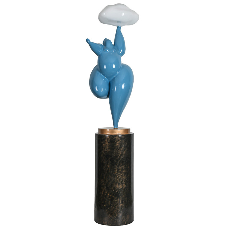 Торшер In The Clouds Blue Floor Lamp Голубой Белый Латунь Черный Торшер In The Clouds Blue Floor Lamp Голубой Белый Латунь Черный в Рязани | Loft Concept