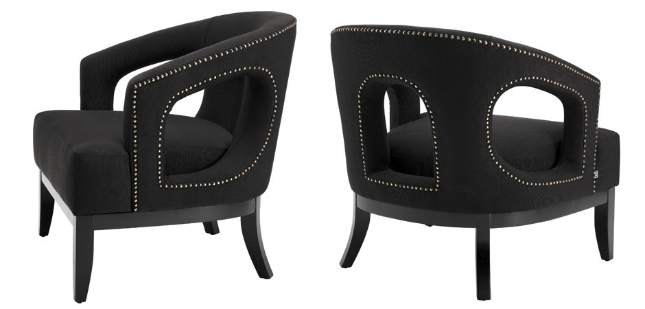 Кресло Eichholtz Chair Adam Black Кресло Eichholtz Chair Adam Black - Loft-Concept в Рязани