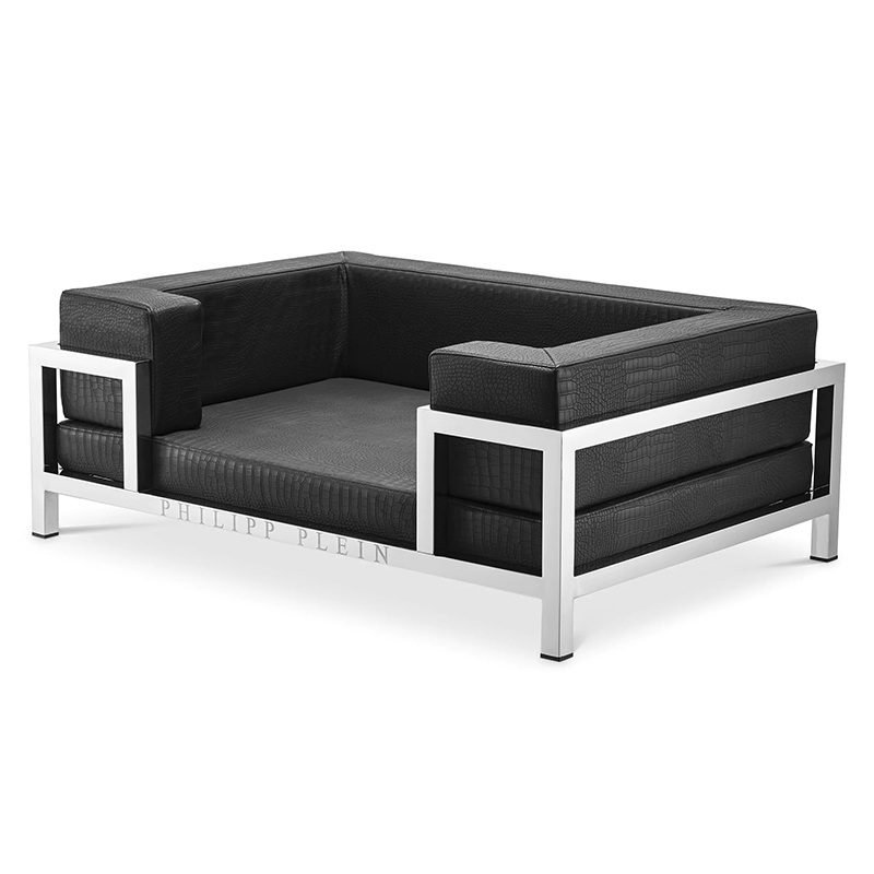 Лежанка для домашних животных Philipp Plein Dogbed High Conic Limited XL Никель Черный Лежанка для домашних животных Philipp Plein Dogbed High Conic Limited XL Никель Черный в Рязани | Loft Concept