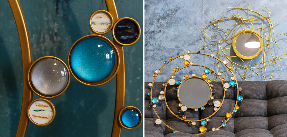 Зеркало Round Inserts Mirror Зеркало Round Inserts Mirror - Loft-Concept в Рязани