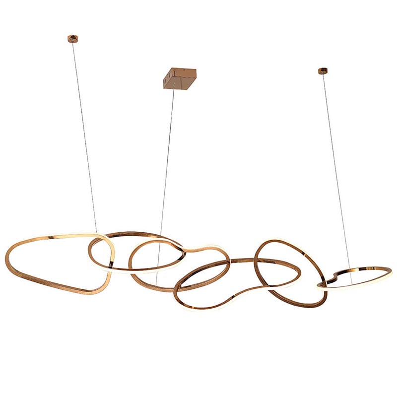 Люстра Wavy Ring Connection Gold Золотой Розовое золото Люстра Wavy Ring Connection Gold Золотой Розовое золото в Рязани | Loft Concept