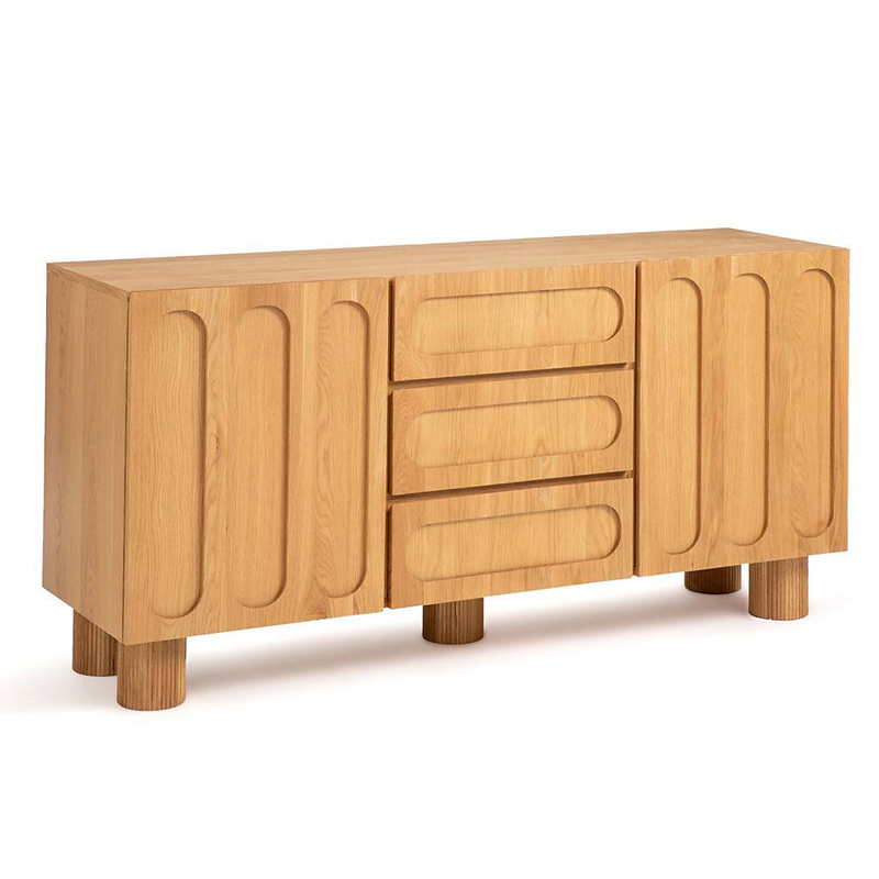 Комод Jakob Oak Chest of Drawers из массива дуба с 3-мя ящиками и 2-мя дверцами Светлый дуб Комод Jakob Oak Chest of Drawers из массива дуба с 3-мя ящиками и 2-мя дверцами Светлый дуб в Рязани | Loft Concept