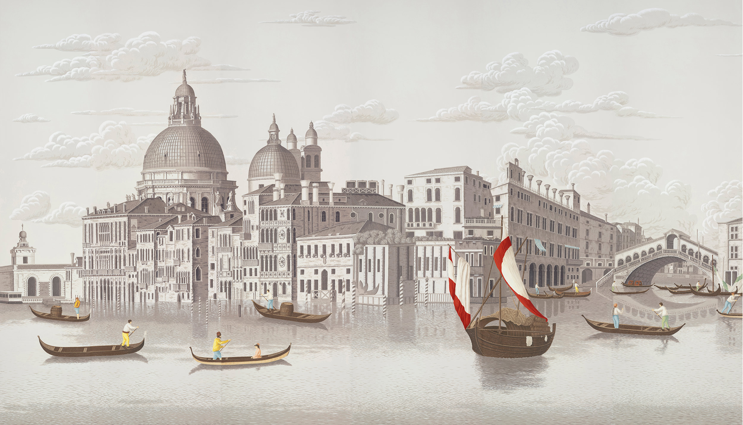 Обои ручная роспись Scenes of Venice Rialto on scenic paper Обои ручная роспись Scenes of Venice Rialto on scenic paper - постер Loft-Concept в Рязани