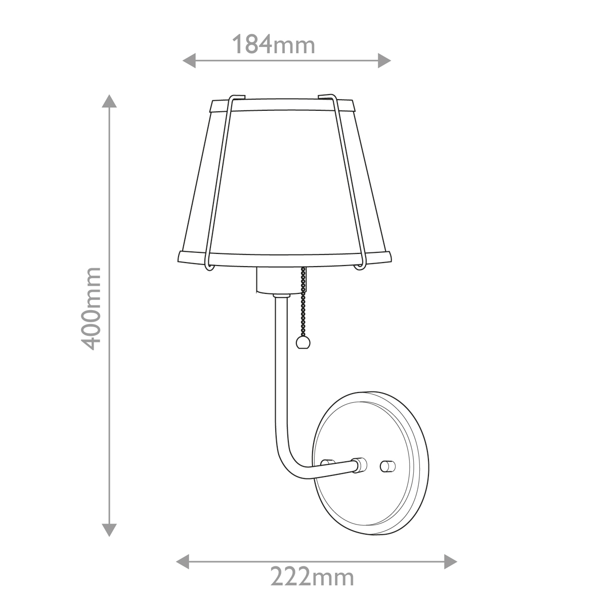 Бра с конусным плафоном и латунной фурнитурой с цепочкой для включения Hinkley в Рязани