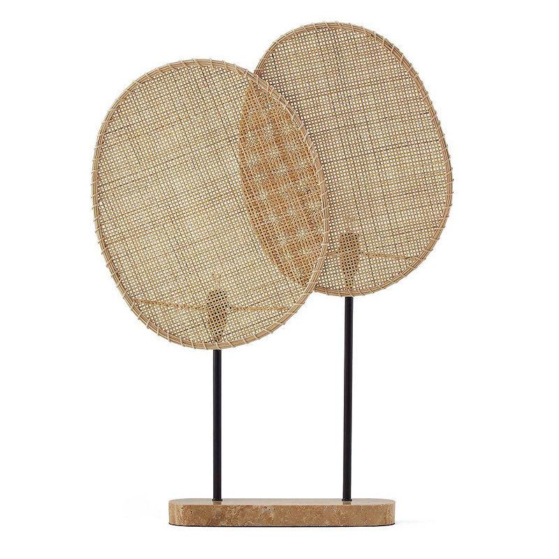 Настольная лампа Wicker Leaves Table lamp Черный Бежевый Настольная лампа Wicker Leaves Table lamp Черный Бежевый в Рязани | Loft Concept