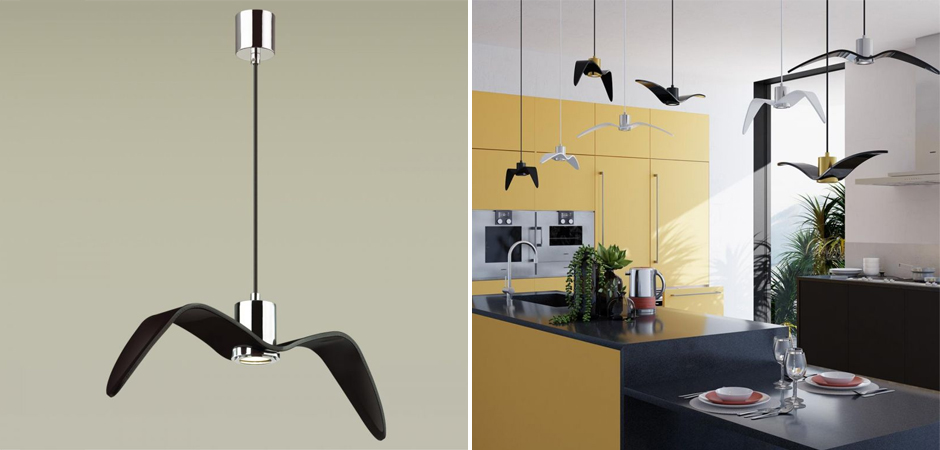 Подвесной светильник Seagull Chrome черный Подвесной светильник Seagull Chrome черный - Loft-Concept в Рязани