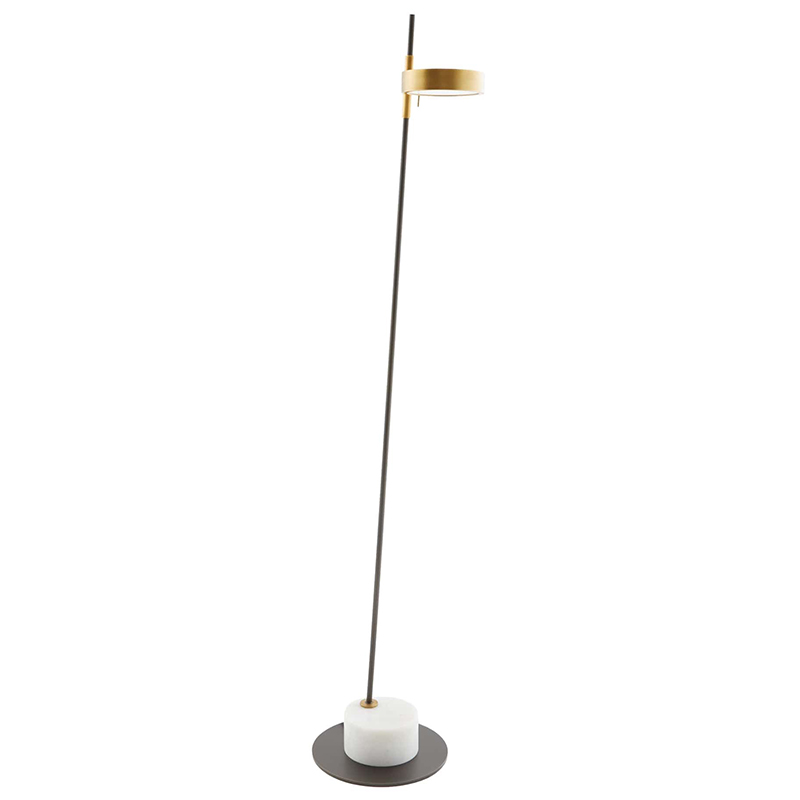 Торшер Arteriors PARK FLOOR LAMP Латунь Черный Белый Торшер Arteriors PARK FLOOR LAMP Латунь Черный Белый в Рязани | Loft Concept