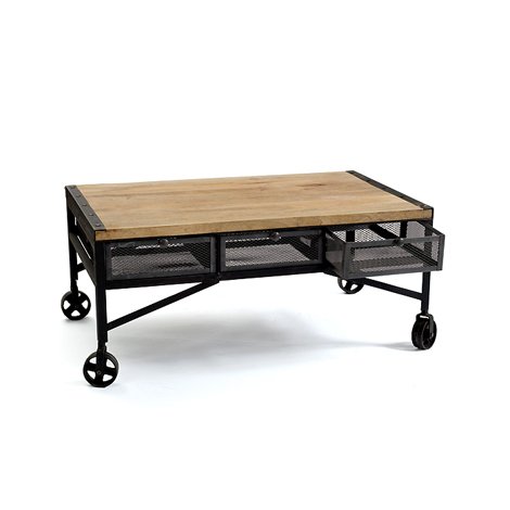 Стол Industrial Metal Three Drawers Cabinet Черный Стол Industrial Metal Three Drawers Cabinet Черный в Рязани | Loft Concept