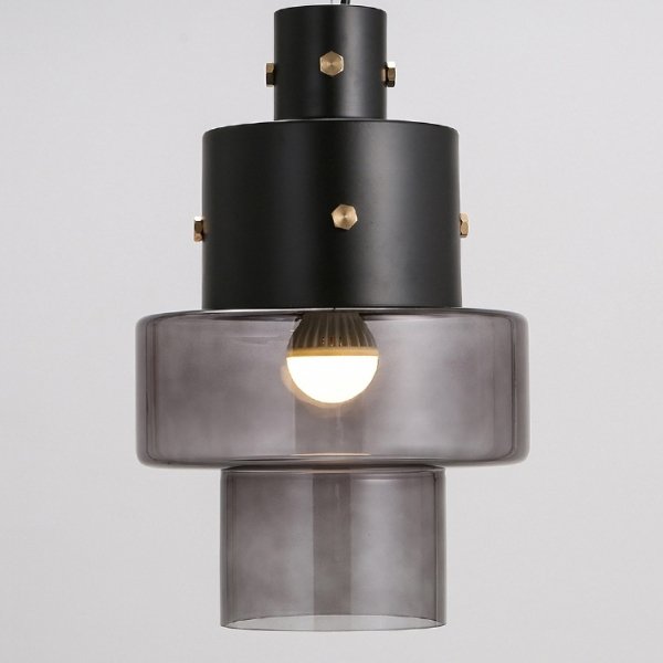 Подвесной светильник Luna Glass Pendant Dark Черный в Рязани | Loft Concept 
