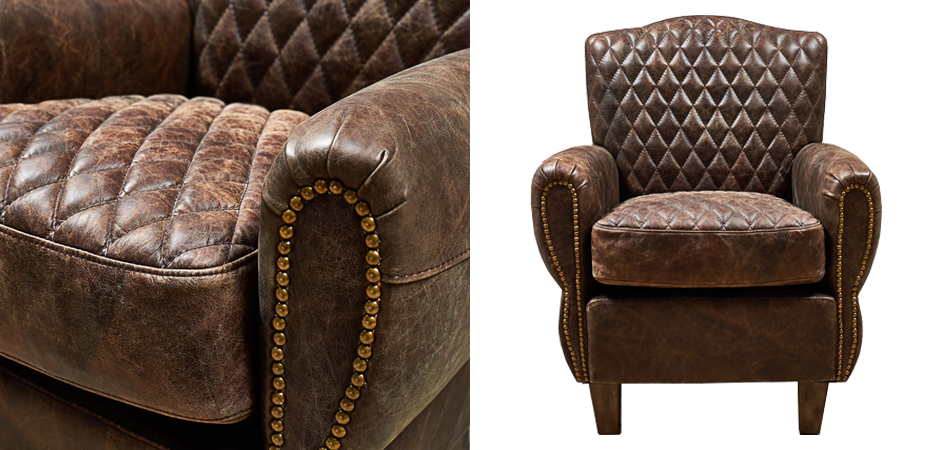 Кресло Jody Armchair Brown Leather Кресло Jody Armchair Brown Leather - Loft-Concept в Рязани