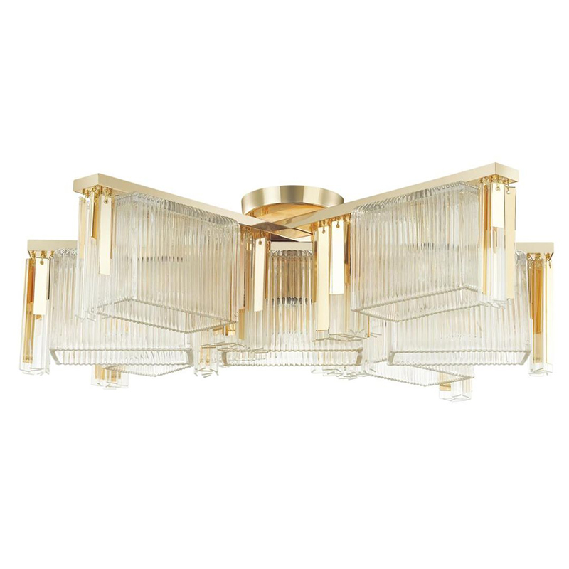 Люстра Madelen Gold Chandelier 7 Глянцевое золото Прозрачный (Transparent) Люстра Madelen Gold Chandelier 7 Глянцевое золото Прозрачный (Transparent) в Рязани | Loft Concept