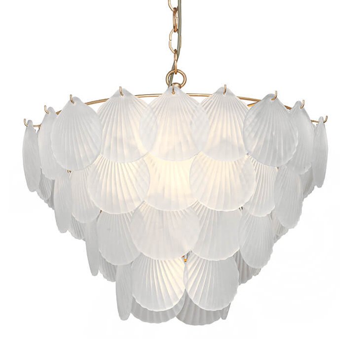 Люстра Transparent Glass Shells Золотой Прозрачный Люстра Transparent Glass Shells Золотой Прозрачный в Рязани | Loft Concept