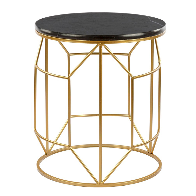 Приставной столик Decorative Table чёрный мрамор Золотой Черный Мрамор Nero Приставной столик Decorative Table чёрный мрамор Золотой Черный Мрамор Nero в Рязани | Loft Concept