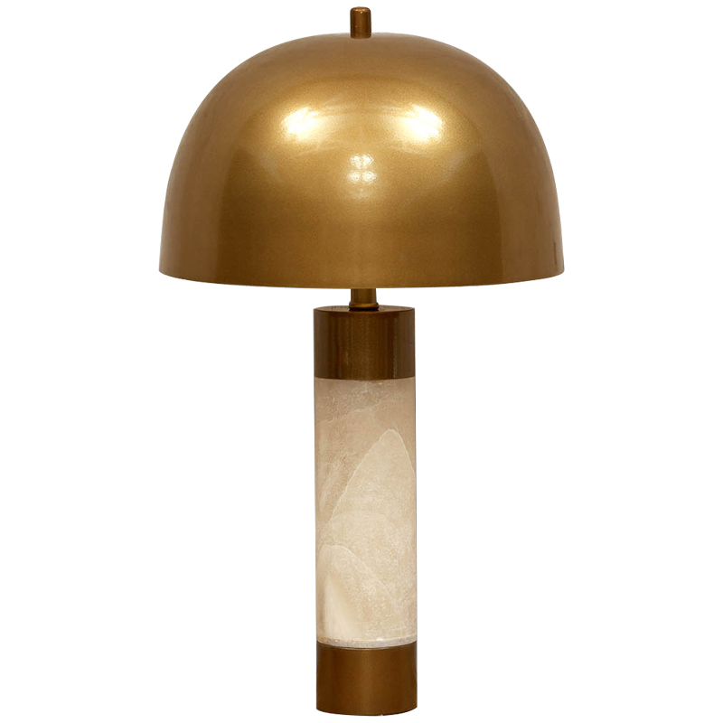 Настольная лампа с металлическим абажуром Gabriela Brass Table Lamp Латунь Бежевый Настольная лампа с металлическим абажуром Gabriela Brass Table Lamp Латунь Бежевый в Рязани | Loft Concept