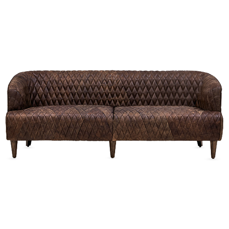 Диван Rhombuses Upholstery Triple Sofa Коричневый Диван Rhombuses Upholstery Triple Sofa Коричневый в Рязани | Loft Concept