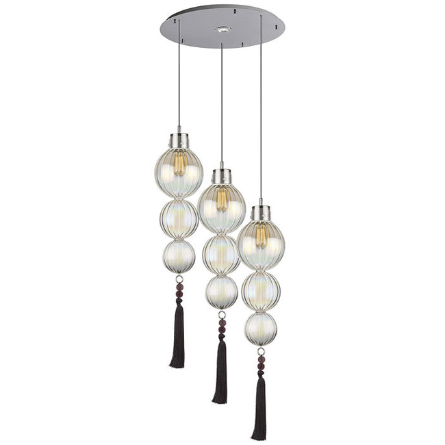 Люстра Heathfield Lighting - Medina Circle 3 Chandelier Хром Латунь Прозрачный Коричневый Голубой Люстра Heathfield Lighting - Medina Circle 3 Chandelier Хром Латунь Прозрачный Коричневый Голубой в Рязани | Loft Concept