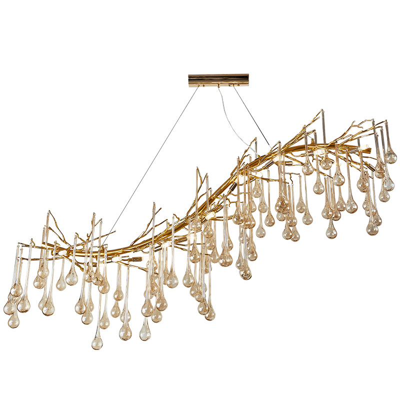 Люстра Droplet Branch Chandelier Глянцевое золото Янтарь (Amber) Люстра Droplet Branch Chandelier Глянцевое золото Янтарь (Amber) в Рязани | Loft Concept