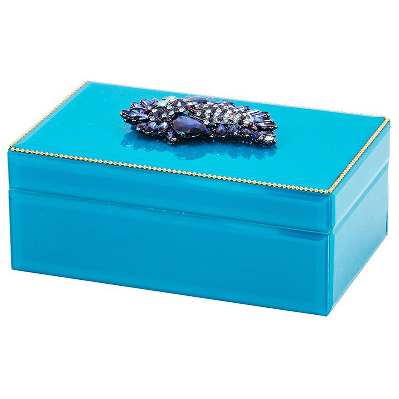 Шкатулка Talia Box turquoise Бирюзовый Синий Шкатулка Talia Box turquoise Бирюзовый Синий в Рязани | Loft Concept