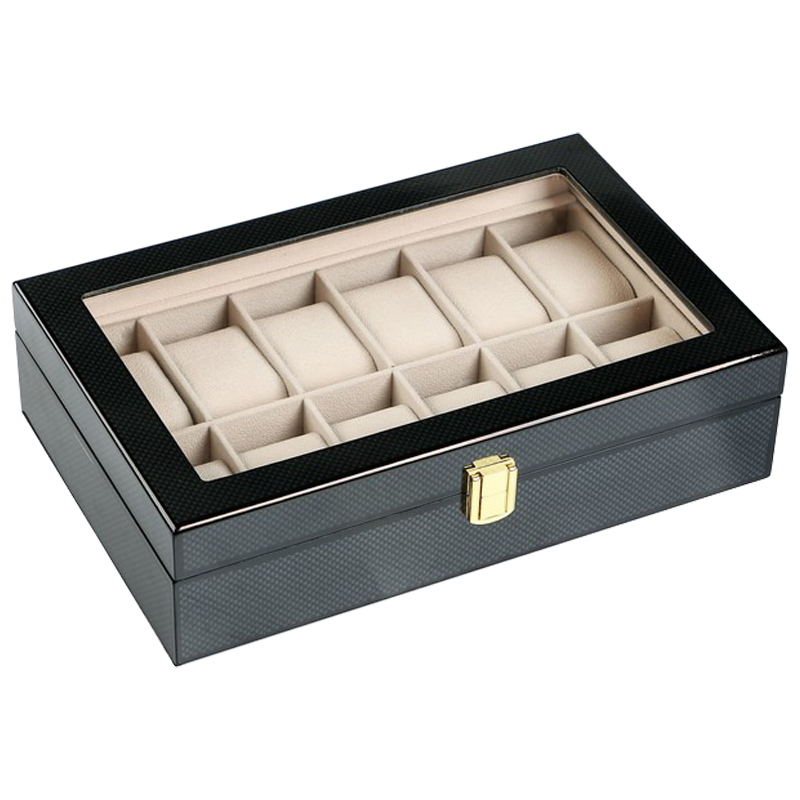 Шкатулка для часов Roland Watch Box Черный Бежевый Шкатулка для часов Roland Watch Box Черный Бежевый в Рязани | Loft Concept