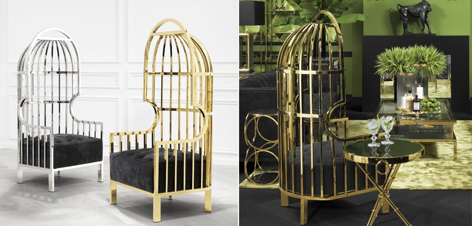 Кресло Eichholtz Chair Bora Bora Gold Кресло Eichholtz Chair Bora Bora Gold - Loft-Concept в Рязани