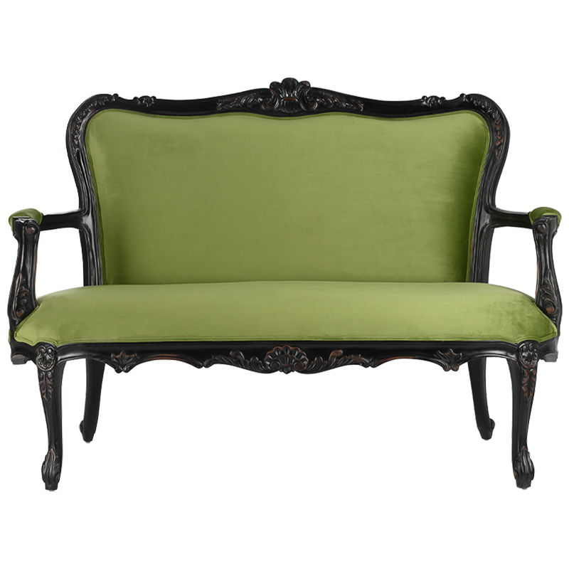 Диван French Provence Sofa Adrien Зеленый смок Черный Коричневый Диван French Provence Sofa Adrien Зеленый смок Черный Коричневый в Рязани | Loft Concept
